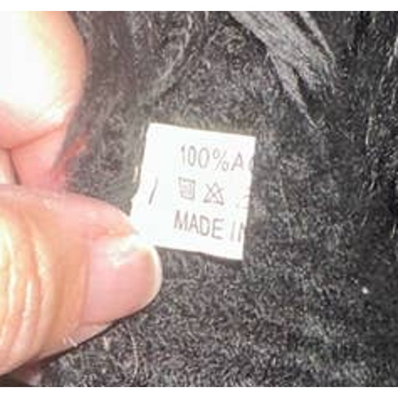 Black‎ Knit Sweater Fringe Poncho One Size - Picture 4 of 5